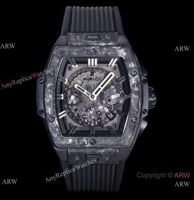 Super Clone Hublot Spirit of Big Bang 'Black Magic' Carbon Fiber Watch HUB4700 Movement